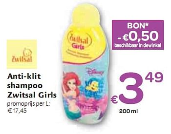 Promoties Anti-klit shampoo zwitsal girls - Zwitsal - Geldig van 12/05/2010 tot 18/05/2010 bij Carrefour