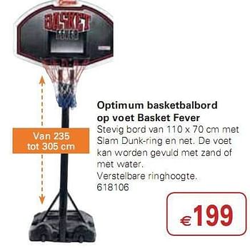 eindeloos Effectief Druppelen Optimum Basketbalbord op voet basket fever - Promotie bij Colruyt