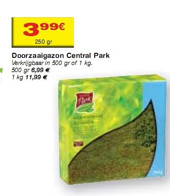 Promoties Doorzaaigazon - Central Park - Geldig van 12/05/2010 tot 31/05/2010 bij BricoPlanit
