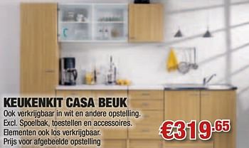 Promoties Keukenkit casa beuk - Huismerk - Cevo - Geldig van 13/05/2010 tot 26/05/2010 bij Cevo Market