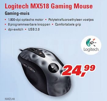 Promoties Gaming mouse gamingmuis - Logitech - Geldig van 15/05/2010 tot 31/05/2010 bij Alternate