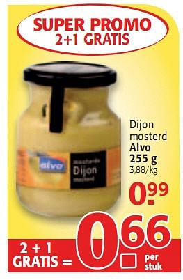 Promoties Dijon mosterd - Huismerk - Alvo - Geldig van 26/05/2010 tot 08/06/2010 bij Alvo