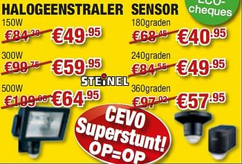 Promotions Halogeenstraler sensor - Produit maison - Cevo - Valide de 27/05/2010 à 09/06/2010 chez Cevo Market
