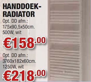 Promoties Handdoekradiator - Huismerk - Cevo - Geldig van 27/05/2010 tot 09/06/2010 bij Cevo Market