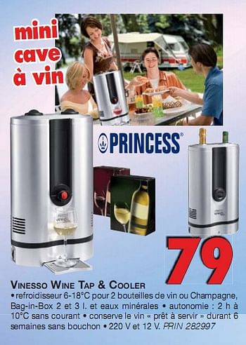 residu pion Er is een trend Princess Vinesso Wine Tap + Cooler - Promotie bij Kitchenmarket