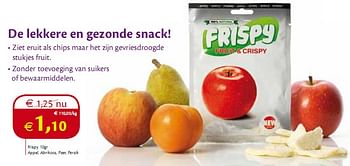 Promoties Frispy 10gr appel, abrikoos, peer, perzik - Huismerk - Holland & Barrett - Geldig van 01/06/2010 tot 30/06/2010 bij Holland & Barret