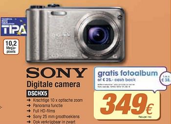 Promoties Digitale camera  - Sony - Geldig van 01/06/2010 tot 30/06/2010 bij Expert