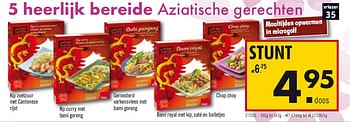 Promoties Kip zoetzuur met cantonese rijst - Huismerk - O'Cool  - Geldig van 01/06/2010 tot 12/06/2010 bij O'Cool