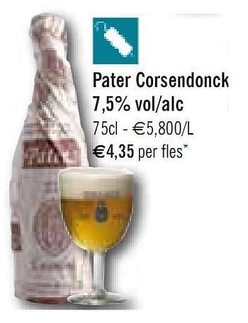 Promoties Pater corsendonck 7,5% vol-alc - Huismerk - O'Cool  - Geldig van 01/06/2010 tot 12/06/2010 bij O'Cool