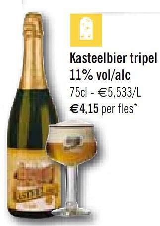 Promoties Kasteelbier tripel 11% vol-alc - Huismerk - O'Cool  - Geldig van 01/06/2010 tot 12/06/2010 bij O'Cool
