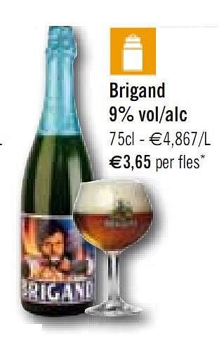 Promoties Brigand 9% vol-alc - Huismerk - O'Cool  - Geldig van 01/06/2010 tot 12/06/2010 bij O'Cool