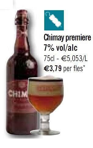 Promoties Chimay premiere 7% vol-alc - Huismerk - O'Cool  - Geldig van 01/06/2010 tot 12/06/2010 bij O'Cool