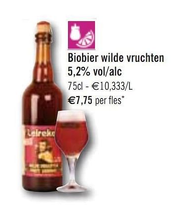 Promoties Biobier wilde vruchten 5,2% vol-alc - Huismerk - O'Cool  - Geldig van 01/06/2010 tot 12/06/2010 bij O'Cool