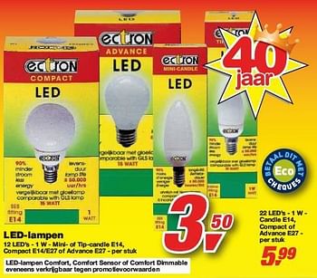 Opvoeding draadloze industrie Ectron Led-lampen - Promotie bij Makro