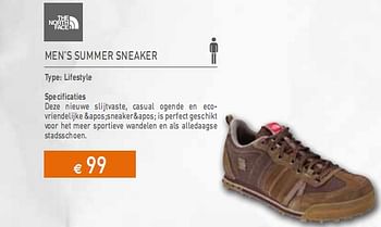 Promoties Men’s summer sneaker - The North Face - Geldig van 03/06/2010 tot 21/12/2010 bij A.S.Adventure