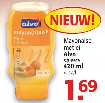 Promoties Mayonaise met ei - Huismerk - Alvo - Geldig van 09/06/2010 tot 22/06/2010 bij Alvo