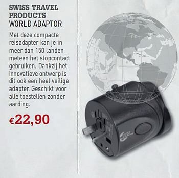 Promotions World adaptor - Swiss Travel Products - Valide de 09/06/2010 à 30/06/2010 chez A.S.Adventure