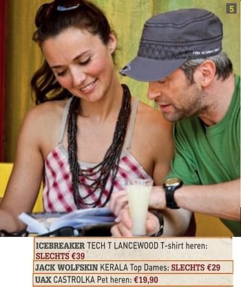 Promoties Tech t lancewood t-shirt heren - Icebreaker - Geldig van 09/06/2010 tot 30/06/2010 bij A.S.Adventure