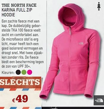 Promoties Karine full zip hoodie - The North Face - Geldig van 09/06/2010 tot 30/06/2010 bij A.S.Adventure