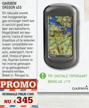 Promoties Garmin oregon 450 - Garmin - Geldig van 09/06/2010 tot 30/06/2010 bij A.S.Adventure