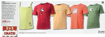 Promoties Assortiment t-shirts - Uax - Geldig van 09/06/2010 tot 30/06/2010 bij A.S.Adventure