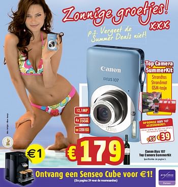 Promoties Top camera summerkit - Canon - Geldig van 09/06/2010 tot 29/08/2010 bij Top Camera