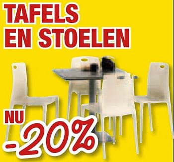 Promoties Tafels en stoelen - Huismerk - Cevo - Geldig van 10/06/2010 tot 30/06/2010 bij Cevo Market