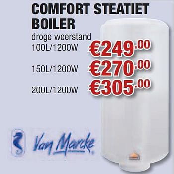 Promoties Boiler elektrisch - Van Marcke - Geldig van 10/06/2010 tot 30/06/2010 bij Cevo Market