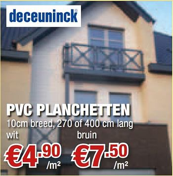 Promoties Pvc planchetten - Deceuninck - Geldig van 10/06/2010 tot 30/06/2010 bij Cevo Market