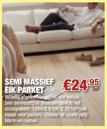 Promoties Semi massief eik parket - Huismerk - Cevo - Geldig van 10/06/2010 tot 30/06/2010 bij Cevo Market
