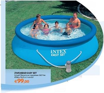 buste deken per ongeluk Intex Zwembad easy set - Promotie bij Fun