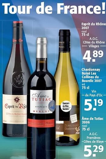 Promoties Esprit du rhône 2007 - Rode wijnen - Geldig van 23/06/2010 tot 06/07/2010 bij Alvo
