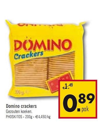 Promotions Domino crackers - Produit maison - O'Cool  - Valide de 29/06/2010 à 10/07/2010 chez O'Cool