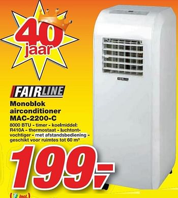soort Amuseren Infecteren Fairline Monoblok airconditioner - Promotie bij Makro