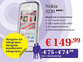 Promoties Nokia 5230 - Nokia - Geldig van 01/07/2010 tot 31/07/2010 bij Belgacom