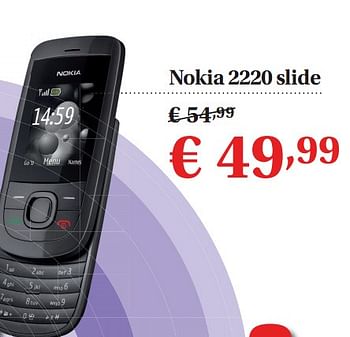 Promotions slide - Nokia - Valide de 01/07/2010 à 31/07/2010 chez Belgacom