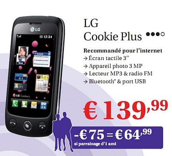 Promoties Cookie Plus - LG - Geldig van 01/07/2010 tot 31/07/2010 bij Belgacom