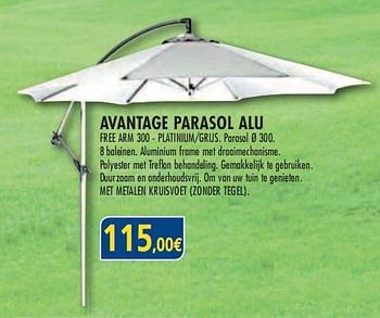 Promoties Avantage parasol alu - Huismerk - Orga  - Geldig van 01/07/2010 tot 31/07/2010 bij Orga