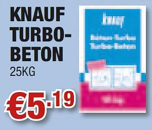 Promoties Turbobeton - Knauf - Geldig van 01/07/2010 tot 31/07/2010 bij Cevo Market