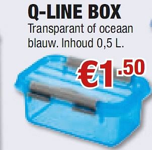 Promoties Q line box - Huismerk - Cevo - Geldig van 01/07/2010 tot 31/07/2010 bij Cevo Market