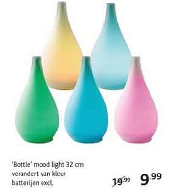 Promoties Bottle mood light  - Huismerk - Casa - Geldig van 01/07/2010 tot 31/07/2010 bij Casa