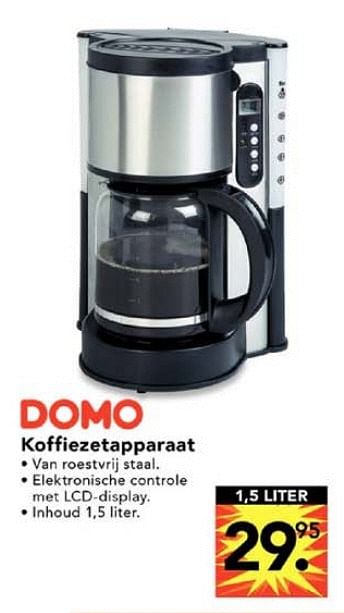 Promoties Koffiezetapparaat - Domo elektro - Geldig van 01/07/2010 tot 31/07/2010 bij Blokker