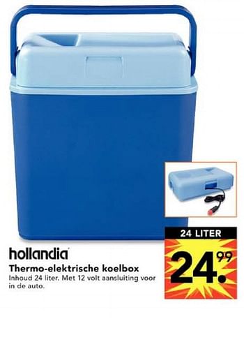tekst graven Disco Hollandia Thermo elektrische koelbox - Promotie bij Blokker