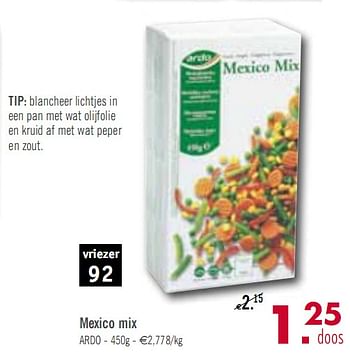 Promoties Mexico mix - Ardo - Geldig van 13/07/2010 tot 24/07/2010 bij O'Cool