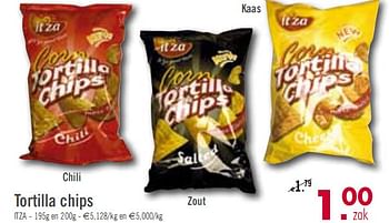 Promoties Tortilla chips - It'za - Geldig van 13/07/2010 tot 24/07/2010 bij O'Cool