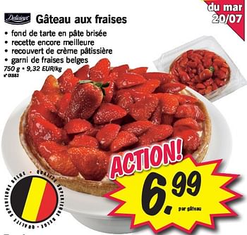 Delicieux Gateau Aux Fraises En Promotion Chez Lidl