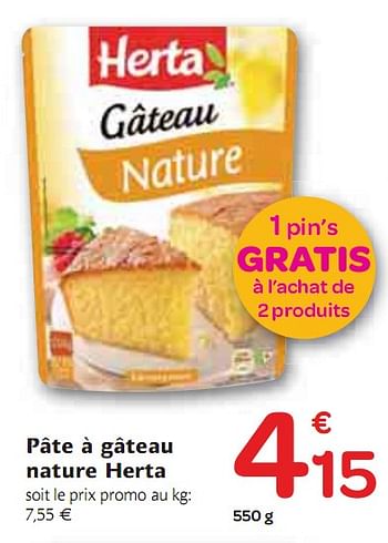 Herta Pate A Gateau Nature En Promotion Chez Carrefour Market