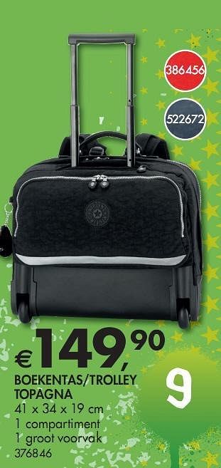 Kipling discount boekentas trolley