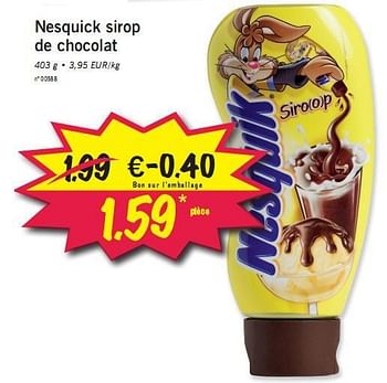 Sirop au chocolat NESQUIK Plus