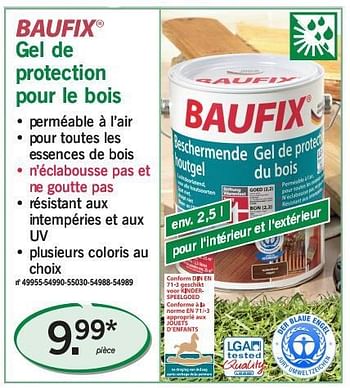 Promoties Gel de protection pour le bois - Baufix - Geldig van 26/07/2010 tot 31/07/2010 bij Lidl
